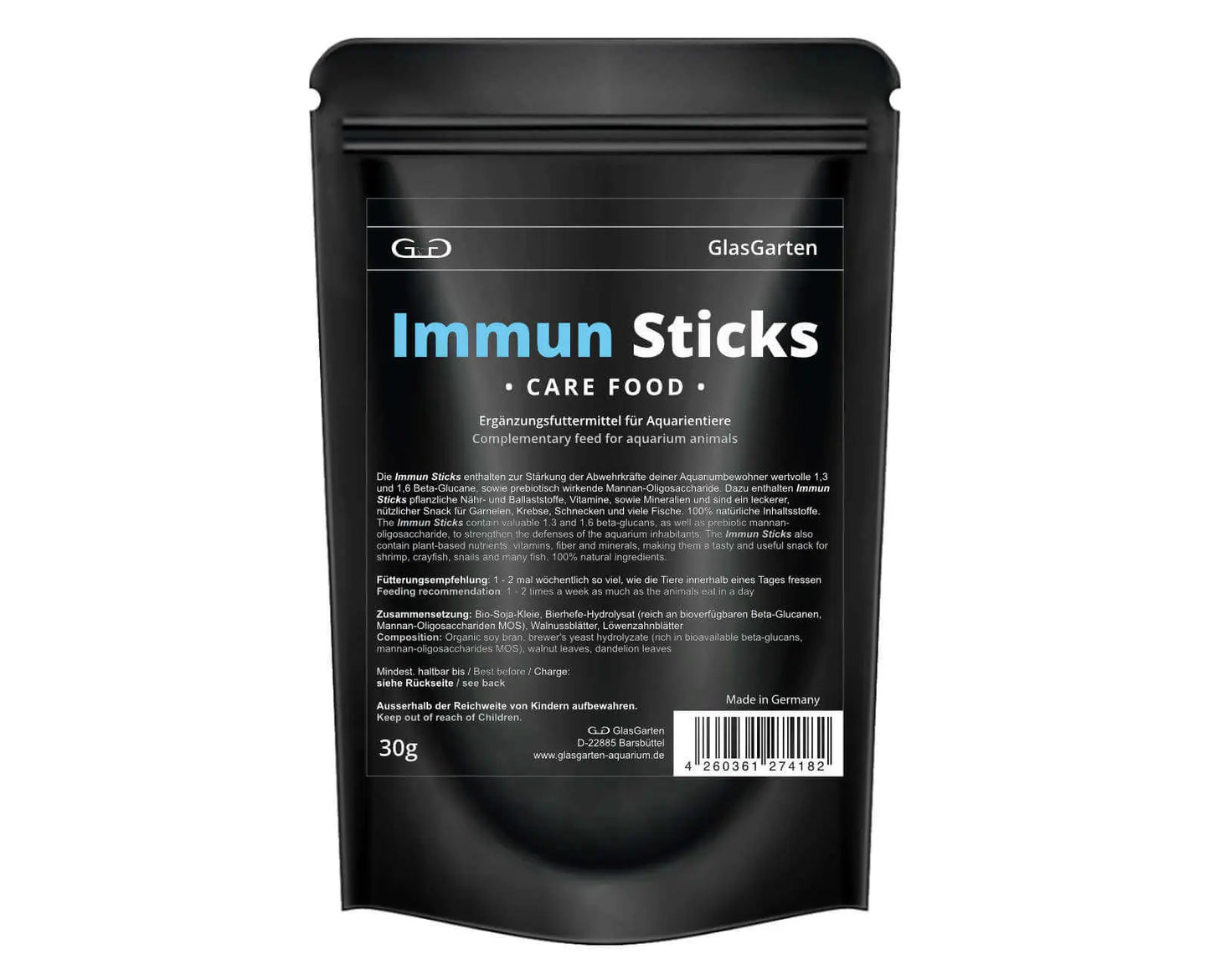 GlasGarten Care Food - Humin / Immun Sticks